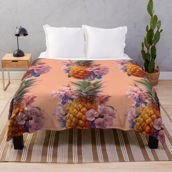 Item preview, Pineapple Tropical Fruits and Flowers designed and sold by Grafititee.