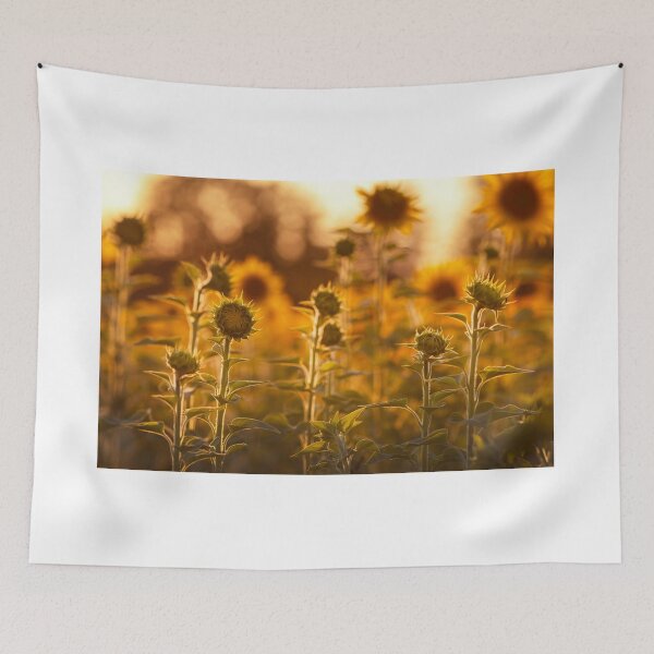 Item preview, Golden Hour Sunflower Field Sunset Art designed and sold by Catrinann.