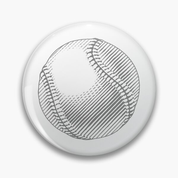 Item preview, Vintage Gray Baseball Ball Art Graphic designed and sold by pattern-archive.