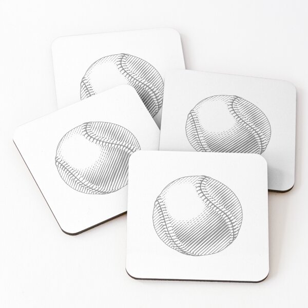 Item preview, Vintage Gray Baseball Ball Art Graphic designed and sold by pattern-archive.