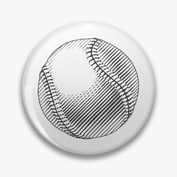 Item preview, Vintage Dark Gray Baseball Ball Art Graphic designed and sold by pattern-archive.