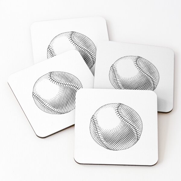 Item preview, Vintage Dark Gray Baseball Ball Art Graphic designed and sold by pattern-archive.