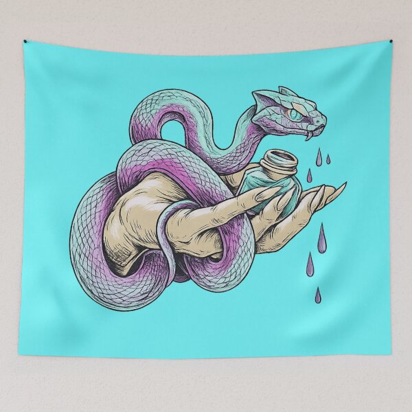 Item preview, Mystic Serpent Hand Tattoo | Fantasy Snake Art | Gothic Witch Aesthetic |  T-Shirts & Stickers designed and sold by designbyuzi.