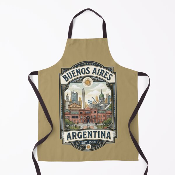 Item preview, Buenos Aires Argentina Vintage Landmark Badge | Retro Travel Poster & City Skyline Design designed and sold by Travel Souvenirs 30.