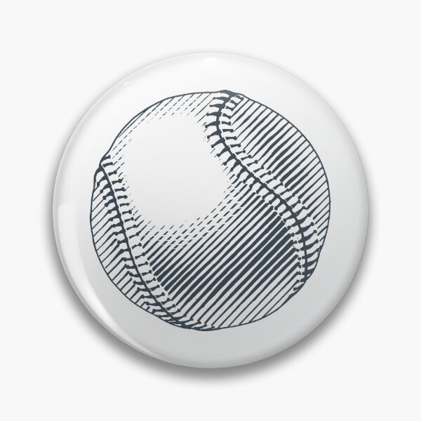 Item preview, Vintage Charcoal Baseball Ball Art Graphic designed and sold by pattern-archive.
