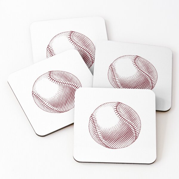 Item preview, Vintage Burgundy Baseball Ball Art Graphic designed and sold by pattern-archive.