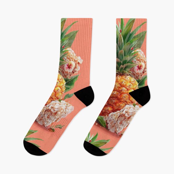 Item preview, Pineapple Tropical Fruits and Flowers designed and sold by Grafititee.