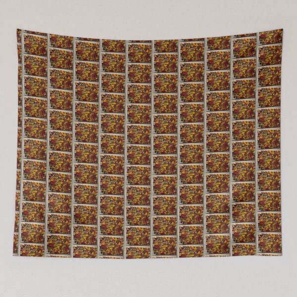 Item preview, Red and Gold Button Mosaic Mixed Media Art designed and sold by THE SPLATTERED HAUS BY SAGE BANKS.