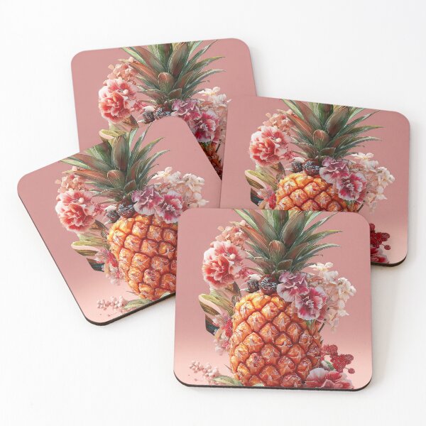 Item preview, Pineapple Tropical Fruits and Flowers designed and sold by Grafititee.