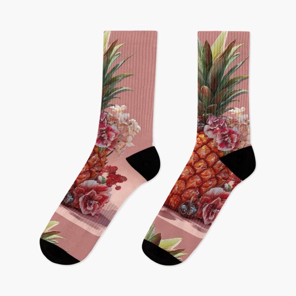 Item preview, Pineapple Tropical Fruits and Flowers designed and sold by Grafititee.