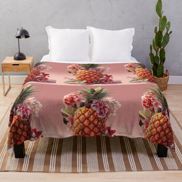 Item preview, Pineapple Tropical Fruits and Flowers designed and sold by Grafititee.