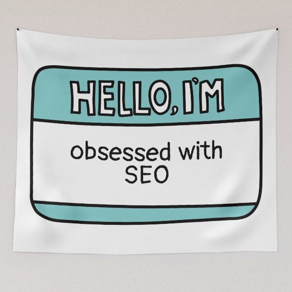 Item preview, Obsessed with SEO Name Tag designed and sold by MaryAller.