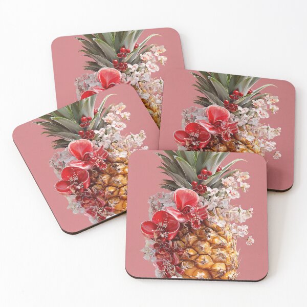 Item preview, Pineapple Tropical Fruits and Flowers designed and sold by Grafititee.