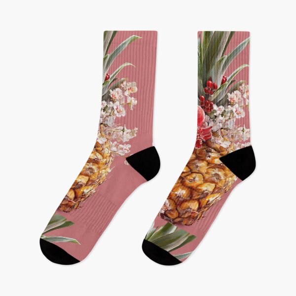 Item preview, Pineapple Tropical Fruits and Flowers designed and sold by Grafititee.
