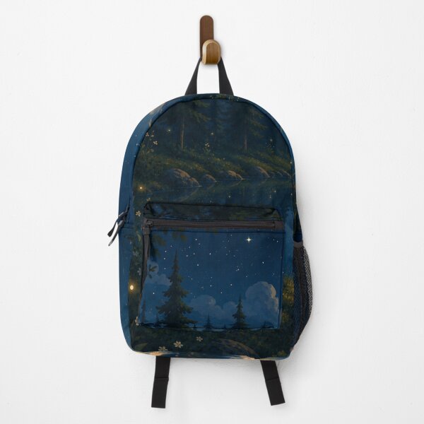 Item preview, Reflections Under the Moon – Night Landscape with Lake and Full Moon designed and sold by Goodthingstree.
