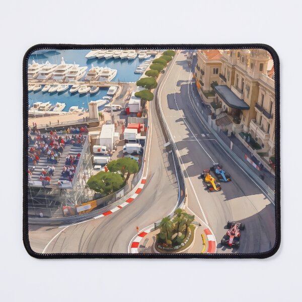 Item preview, Monaco Grand Prix Fairmont Hairpin Art – Monaco F1 Circuit Painting designed and sold by mentosdesigner.