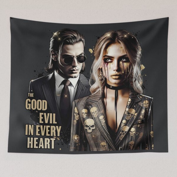 Item preview, Gold Skull Suit Gangster Couple designed and sold by Voodoo Store Paranormal Collections.