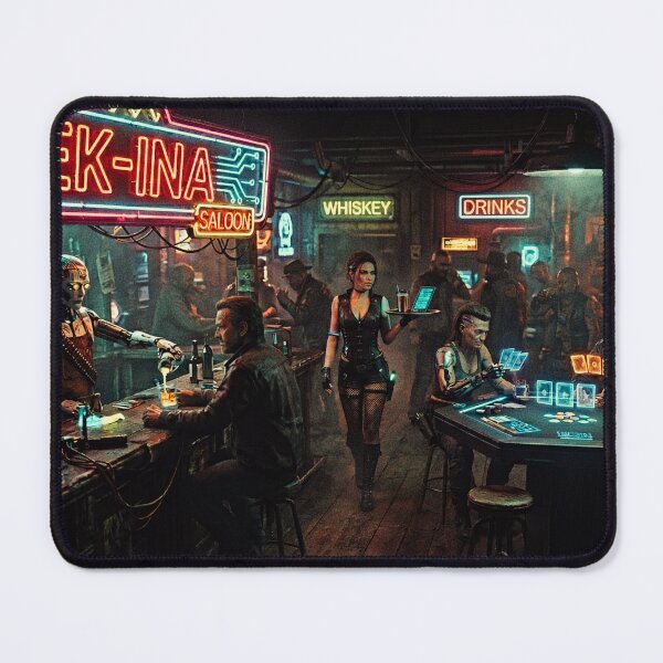Item preview, Cyberpunk Bar - Neon Atmosphere and Futuristic Urban Night designed and sold by Kek-Ina.