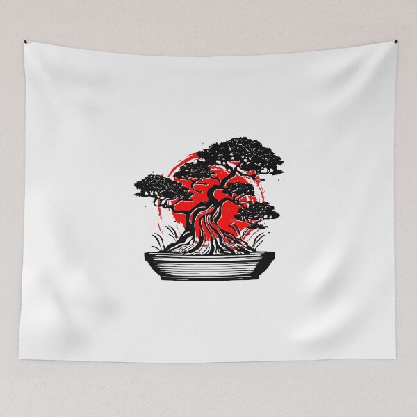 Item preview, Japanese Bonsai Tree | Minimalist Zen Botanical Illustration designed and sold by huldabowlin.