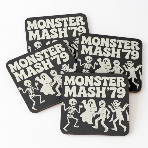 Item preview, Monster Mash 79 Retro Halloween Dancing Skeleton Ghost Mummy Dracula designed and sold by Stylecombinator.