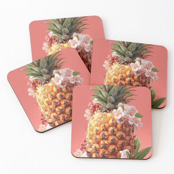Item preview, Pineapple Tropical Fruits and Flowers designed and sold by Grafititee.