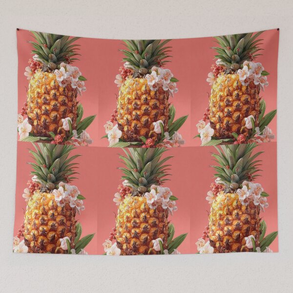 Item preview, Pineapple Tropical Fruits and Flowers designed and sold by Grafititee.