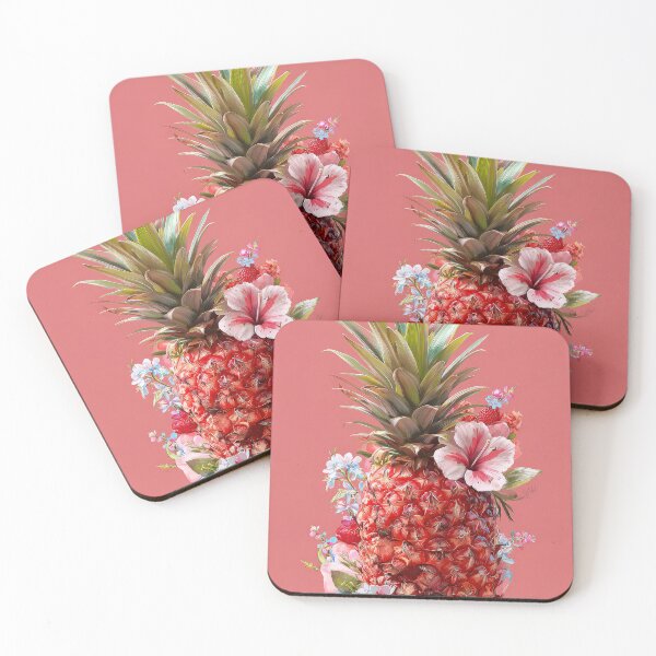 Item preview, Pineapple Tropical Fruits and Flowers designed and sold by Grafititee.