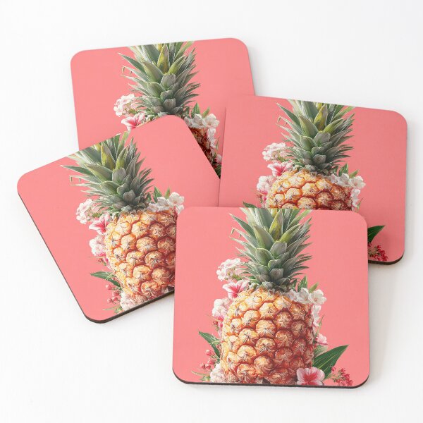Item preview, Pineapple Tropical Fruits and Flowers designed and sold by Grafititee.