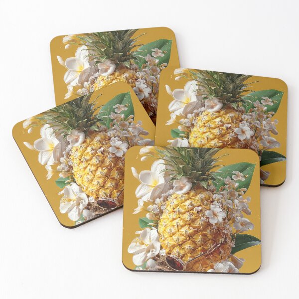 Item preview, Pineapple Tropical Fruits and Flowers designed and sold by Grafititee.