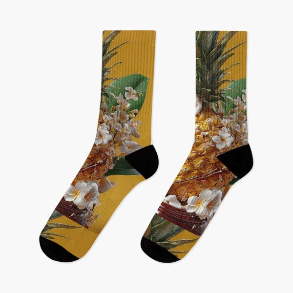 Item preview, Pineapple Tropical Fruits and Flowers designed and sold by Grafititee.