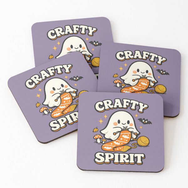Item preview, Crafty Spirit Ghost Knitting Halloween Design | Cute Knitting Ghost | Cozy Retro Spooky Art designed and sold by  MAD's Recreation Studio.