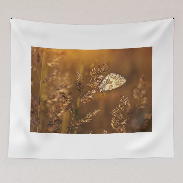 Item preview, Marbled White Butterfly on Golden Autumn Grass designed and sold by Catrinann.