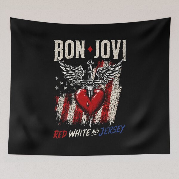 Item preview, Bon Jovi Forever Tour 2026 Red White And Jersey MSG Madison Square Garden designed and sold by HannahDetter.