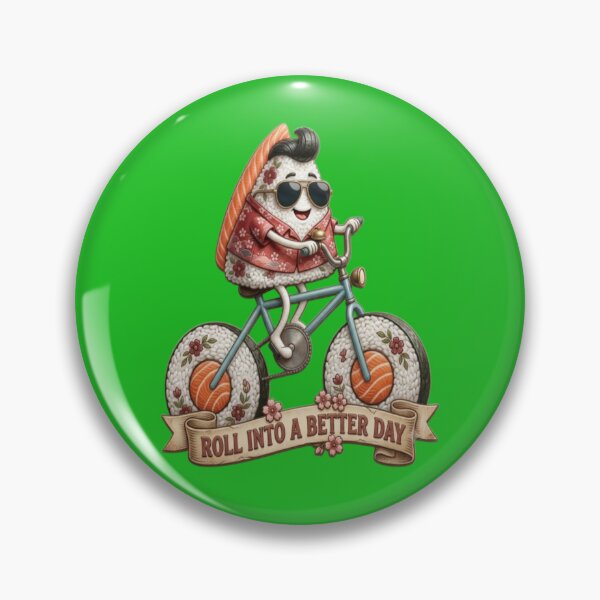 Item preview, Cool Triangular Sushi Riding Bicycle 3D Vintage T-Shirt Design designed and sold by My-Hoodies.