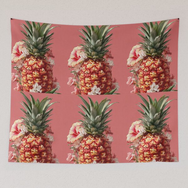 Item preview, Pineapple Tropical Fruits and Flowers designed and sold by Grafititee.