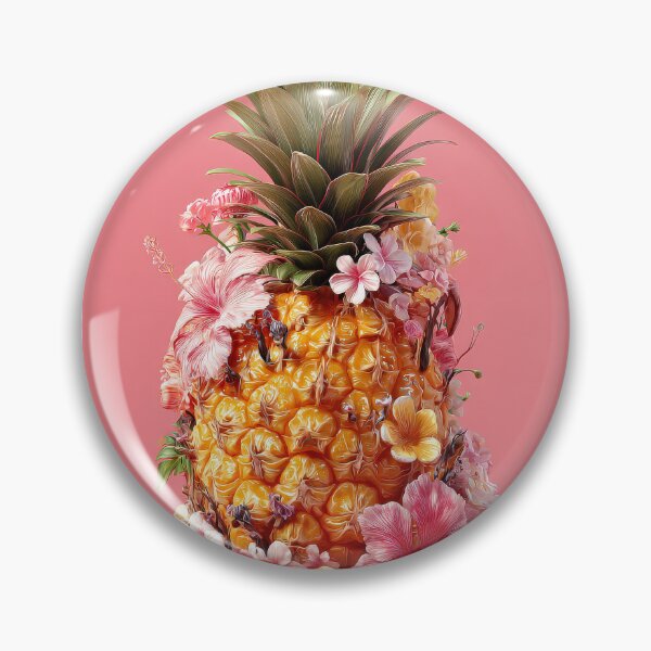 Item preview, Pineapple Tropical Fruits and Flowers designed and sold by Grafititee.