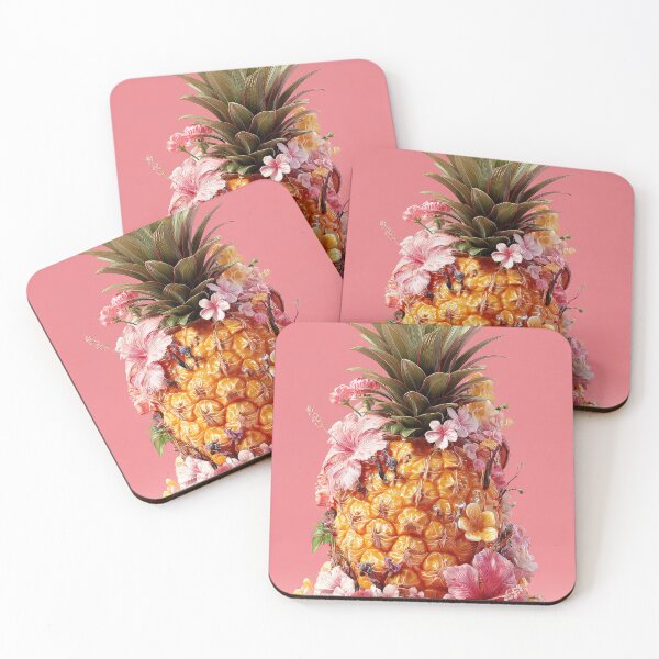 Item preview, Pineapple Tropical Fruits and Flowers designed and sold by Grafititee.