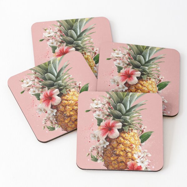 Item preview, Pineapple Tropical Fruits and Flowers designed and sold by Grafititee.