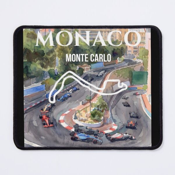 Item preview, Monaco Monte Carlo Racetrack Poster – Fairmont Hairpin Circuit Art designed and sold by mentosdesigner.