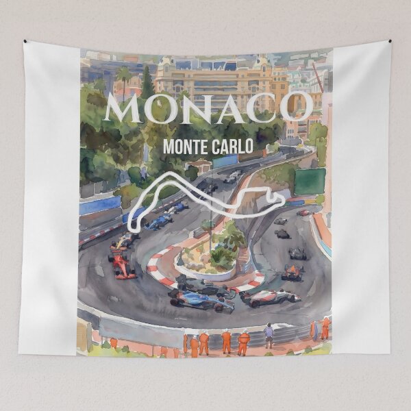Item preview, Monaco Monte Carlo Racetrack Poster – Fairmont Hairpin Circuit Art designed and sold by mentosdesigner.