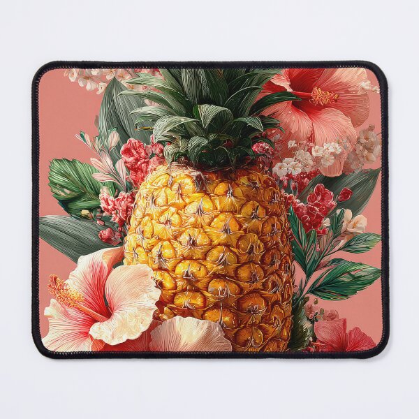 Item preview, Pineapple Tropical Fruits and Flowers designed and sold by Grafititee.