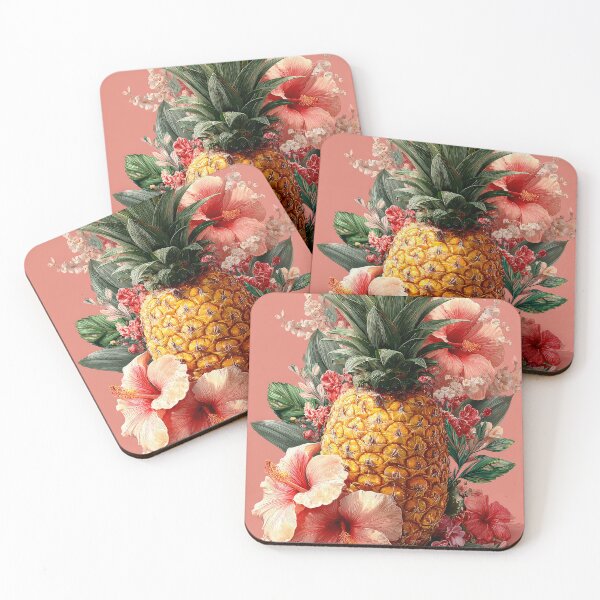 Item preview, Pineapple Tropical Fruits and Flowers designed and sold by Grafititee.