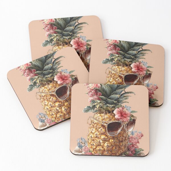 Item preview, Pineapple Tropical Fruits and Flowers designed and sold by Grafititee.