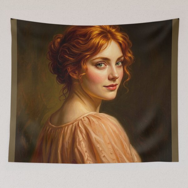 Item preview, Classical Portrait of Red-Haired Woman designed and sold by abanoubnabil.