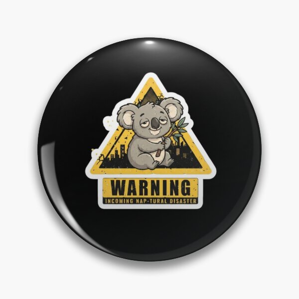 Item preview, Warning: Incoming Nap-Tural Disaster - Cute Funny Sleepy Koala Meme Sticker designed and sold by ORI-ginal Weirdos: The Weirdly Wonderful Crew.