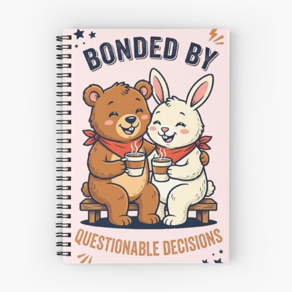 Item preview, Bonded By Questionable Decisions Funny Bear Bunny Best Friends Friendship Bff Tshirt designed and sold by HopeAndHustle.