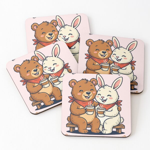 Item preview, Bonded By Questionable Decisions Funny Bear Bunny Best Friends Friendship Bff Tshirt designed and sold by HopeAndHustle.