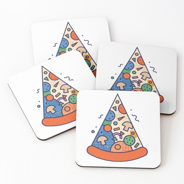 Item preview, Mid Century Modern Geometric Pizza Slice | Retro Food Art | Scandinavian Kitchen Illustration designed and sold by anven.