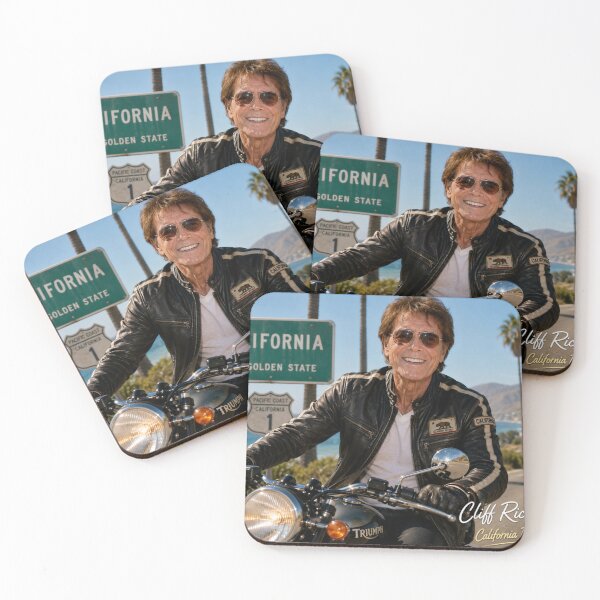 Item preview, The Legendary Sir Cliff Richard - Cruising California  on his motorbike designed and sold by Legendary-Icons.