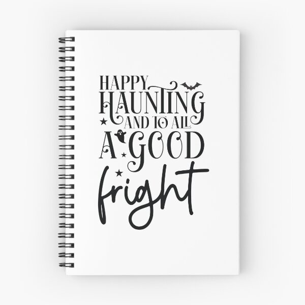 Item preview, Happy Haunting And To All A Good Fright - Retro Autumn Halloween Vibes Quotes Spooky USA Apparel designed and sold by FuzionRaptor.